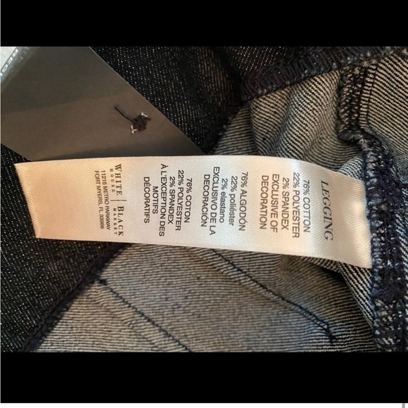 White House Black Market Pull On Skinny Dark Denim Jean Legging - Picture 5 of 6